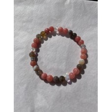 Rhodocrosite et agate du Botswana 