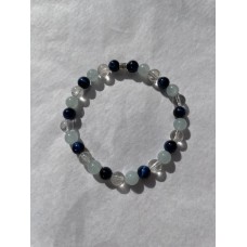 Aigue marine œil de tigre bleu cristal de roche