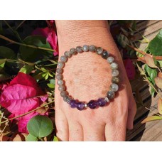 Labradorite et Améthyste Protection Sagesse et Force