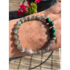 Labradorite et Malachite Protection Energie Puissance