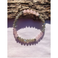 Labradorite et Quartz rose Protection Amour