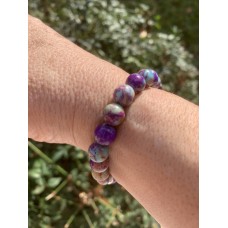 Jaspe impérial bleu violet terre mère