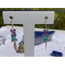 Boucles d'oreilles Améthystes Apatite